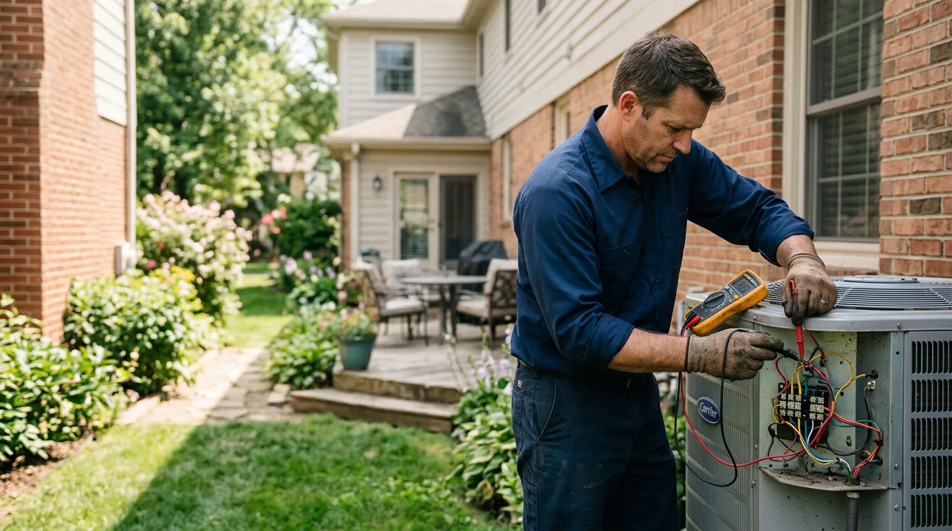 HVAC technician working near Pilot Mountain, NC